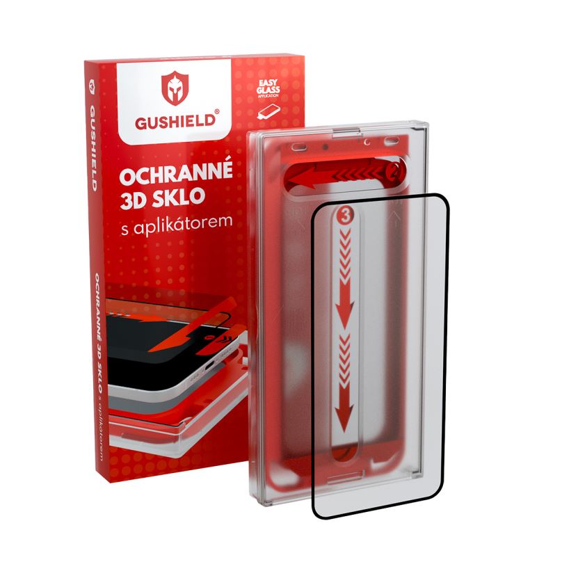 Gushield Ochranné 3D sklo s aplikátorem iPhone 15 Pro GUG015 (čiré)