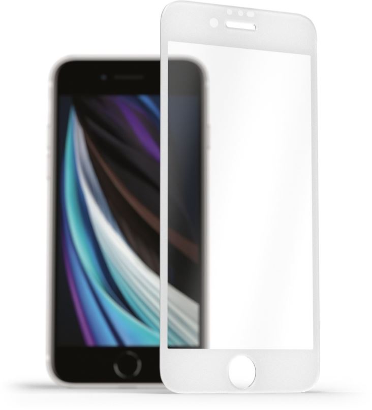 Ochranné sklo AlzaGuard 2.5D FullCover Glass Protector pro iPhone 7 Plus / 8 Plus bílé