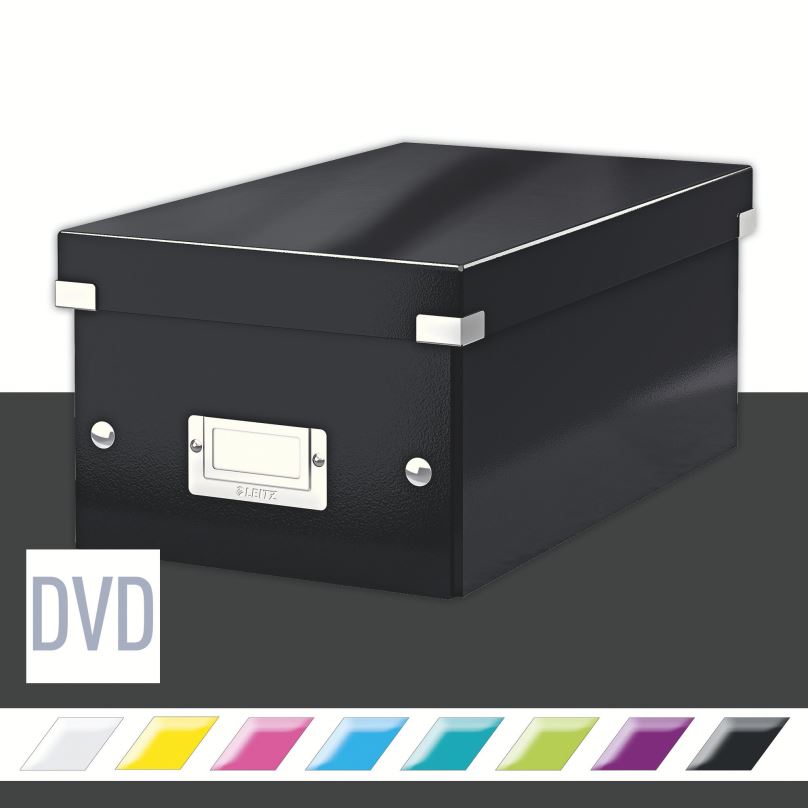 Archivační krabice LEITZ WOW Click & Store DVD 20.6 x 14.7 x 35.2 cm, černá