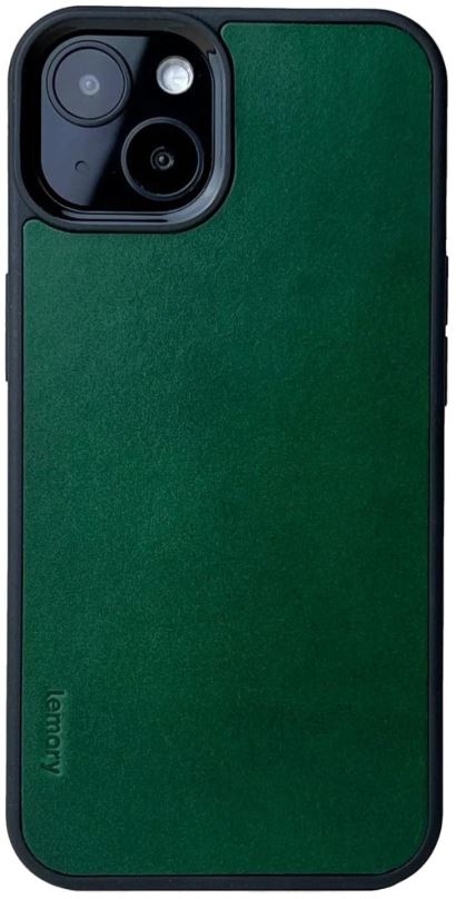 Kryt na mobil Lemory iPhone 13 kožený kryt tmavě zelená