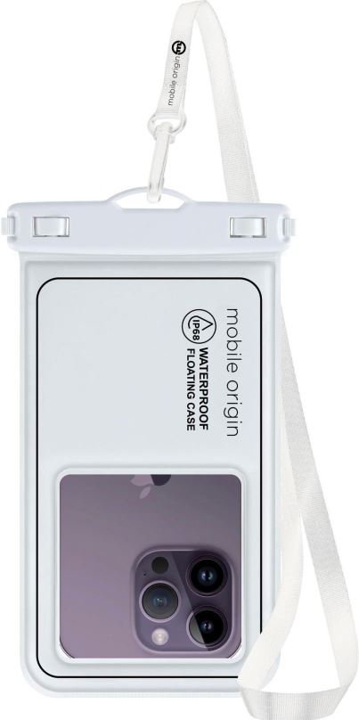 Vodotěsné pouzdro Mobile Origin Waterproof Floating Case 6.8" White/Black