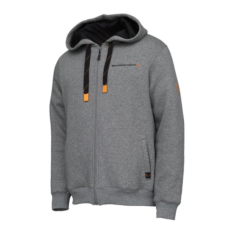 Savage Gear Mikina Classic Zip Hoodie Grey Melange L