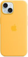Kryt na mobil Apple iPhone 15 Silikonový kryt s MagSafe paprskově žlutý