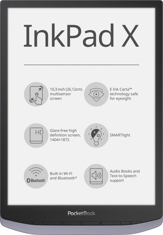 Elektronická čtečka knih PocketBook 1040 InkPad X Metallic Grey