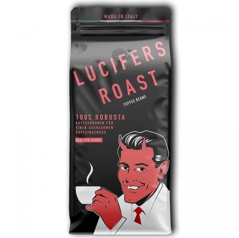 Káva Lucifer Roast zrnková káva 100% Robusta, 1000 g