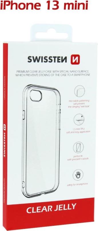 Kryt na mobil Swissten Clear Jelly  pro iPhone 13 mini transparentní