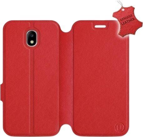 Kryt na mobil Flip pouzdro na mobil Samsung Galaxy J5 2017 - Červené - kožené -   Red Leather