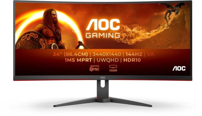 LCD monitor 34" AOC CU34G2XE/BK Gaming