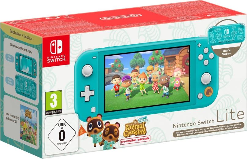 Herní konzole Nintendo Switch Lite - Turquise + Animal Crossing New Horizons