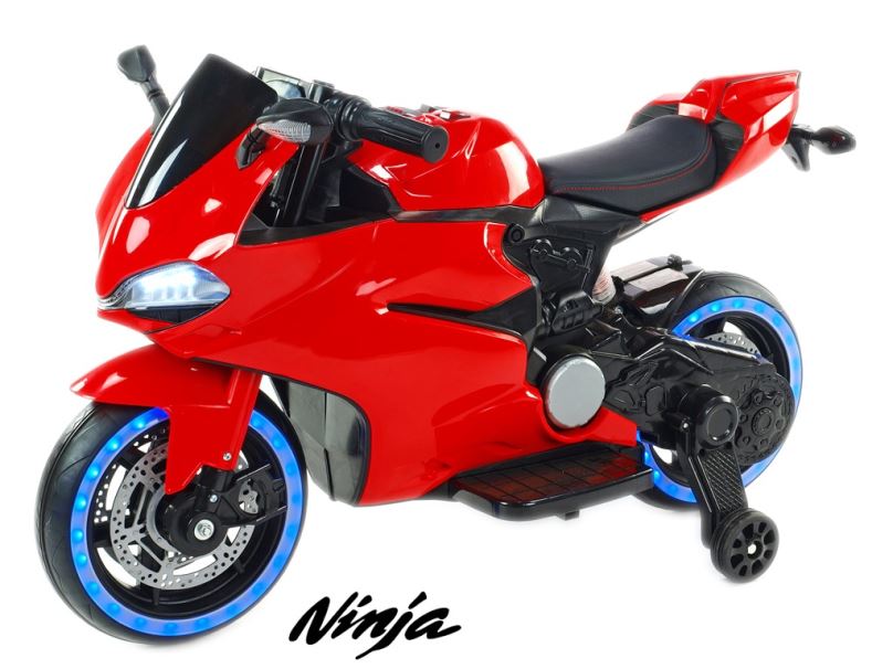 Závodní motorka pro děti Ninja, červená