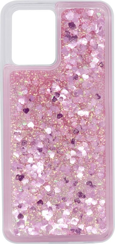 Kryt na mobil iWill Glitter Liquid Heart Case pro Realme 8 Pro Pink
