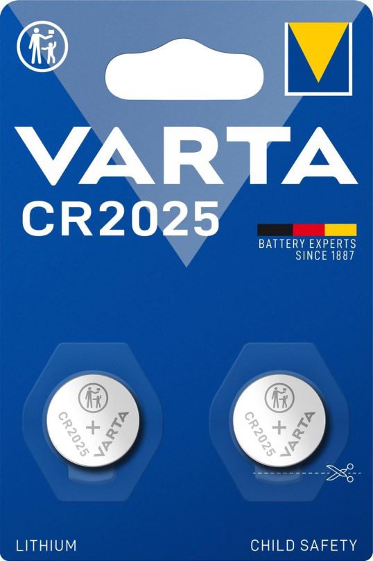Knoflíková baterie VARTA speciální lithiová baterie CR2025 2ks
