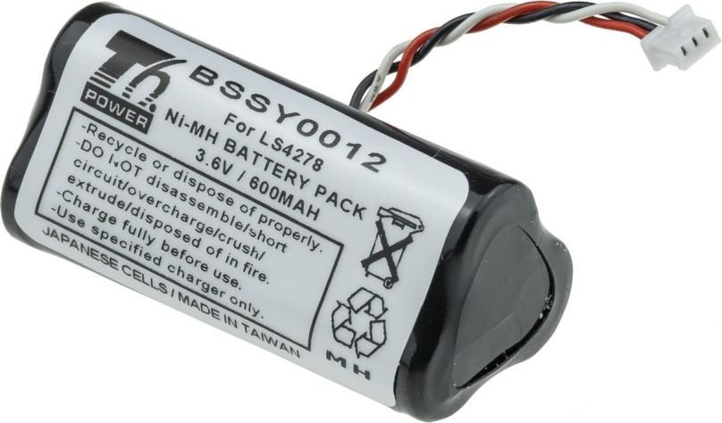 Nabíjecí baterie T6 Power pro čtečku čárových kódů Zebra 82-67705-01, Ni-MH, 600 mAh (2,16 Wh), 3,6 V