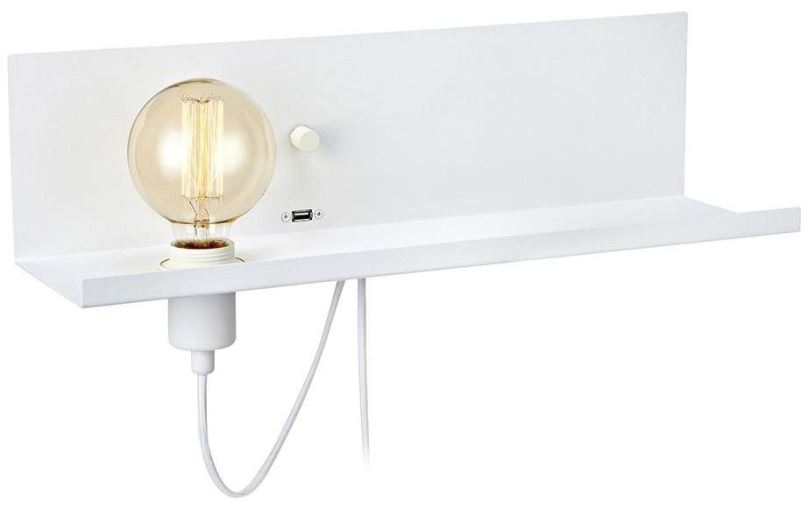 Nástěnná lampa Markslöjd 106969 - Stmívatelné nástěnné svítidlo s USB zásuvkou MULTI 1xE27/60W/230V