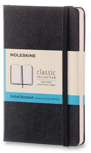 Zápisník Moleskine S, tvrdé desky, tečkovaný, černý