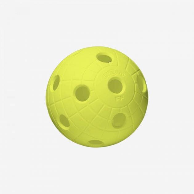 Florbalový míček Unihoc Ball Crater neon yellow