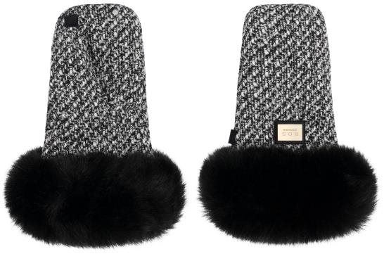 Rukavice na kočárek Bjällra of Sweden Rukavice Black Tweed Premium Collection