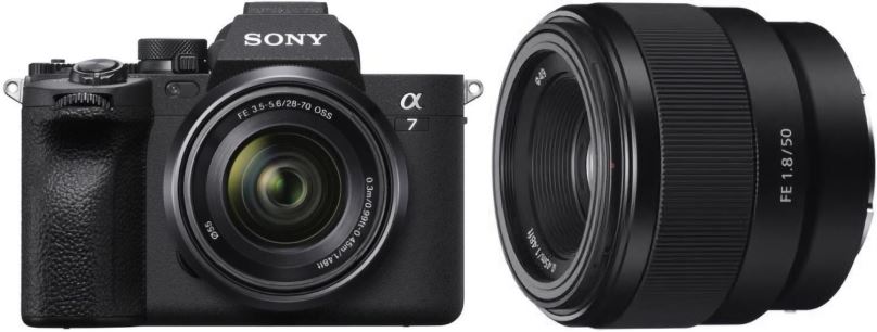 Digitální fotoaparát Sony Alpha A7 IV + FE 28–70 mm F3,5–5,6 OSS + FE 50 mm f/1.8