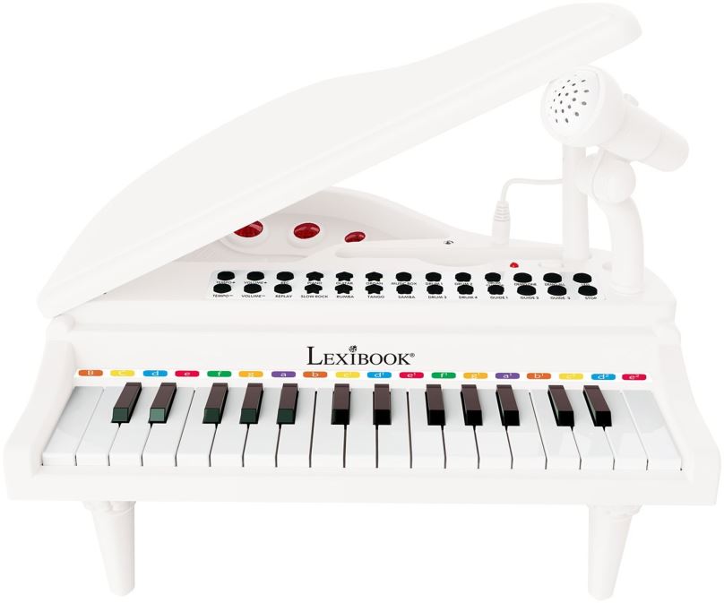 Dětské klávesy Lexibook Mini elektrické piano s mikrofonem a 31 svítícími klávesami pro snadné učení