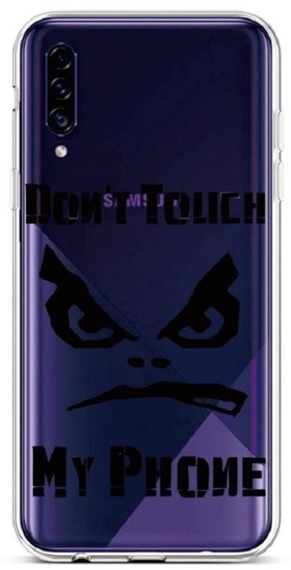 Kryt na mobil TopQ Samsung A30s silikon Don't Touch průhledný 45264