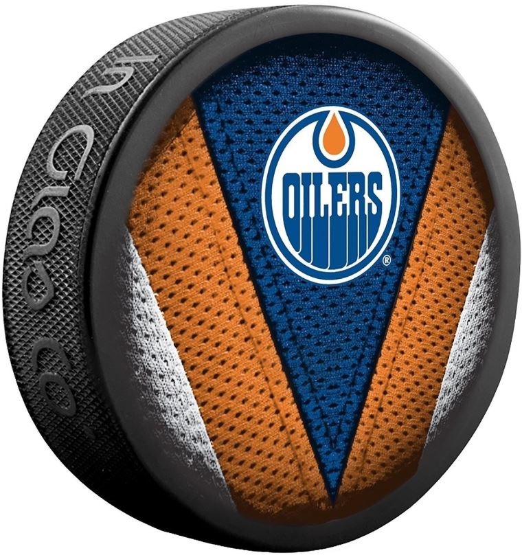 Puk InGlasCo NHL Stitch Blister, 1 ks, Edmonton Oilers