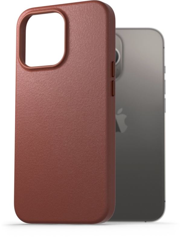 Kryt na mobil AlzaGuard Genuine Leather Case pro iPhone 13 Pro hnědé