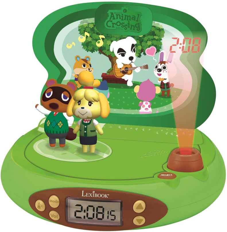 Dětský projektor Lexibook Animal Crossing 3D Projekční hodiny se zvuky