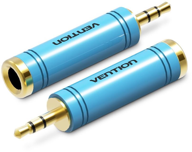 Redukce Vention 3.5mm Jack (M) to 6.3mm (F) Adapter Blue