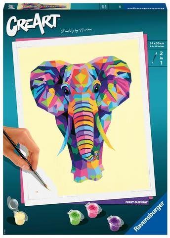 Malování podle čísel Ravensburger Kreativní a výtvarné hračky 202034 CreArt Vtipný slon