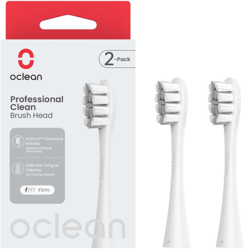 Náhradní hlavice k zubnímu kartáčku Oclean Professional Clean Medium P1C10-X Pro Elite 2 ks šedé