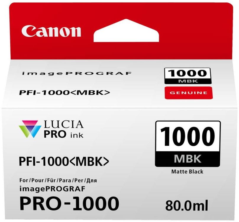 Cartridge Canon PFI-1000MBK matná černá