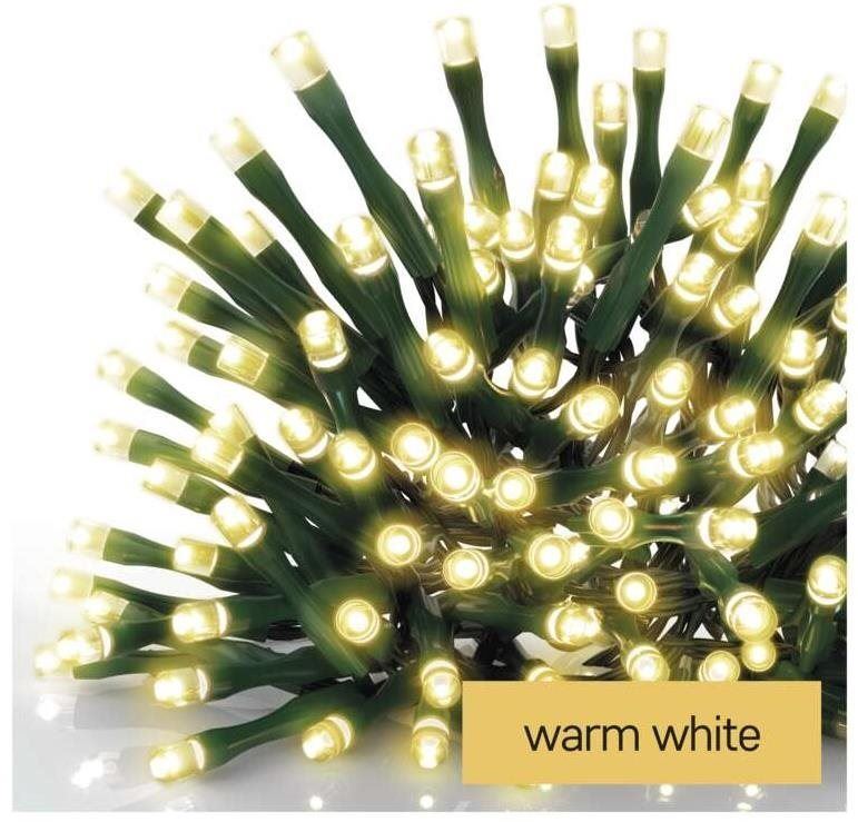 Světelný řetěz EMOS LED vánoční řetěz, 24 m, venkovní i vnitřní, teplá bílá, časovač