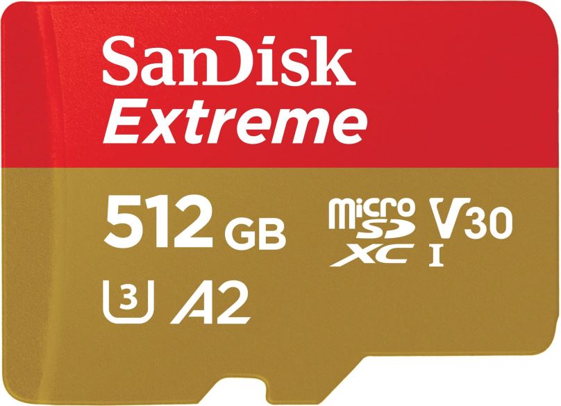 Paměťová karta SanDisk microSDXC 512GB Extreme + Rescue PRO Deluxe + SD adaptér