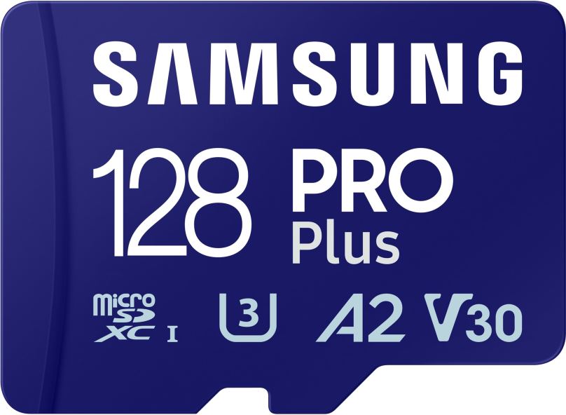 Paměťová karta Samsung MicroSDXC 128GB PRO Plus + SD adaptér (2023)
