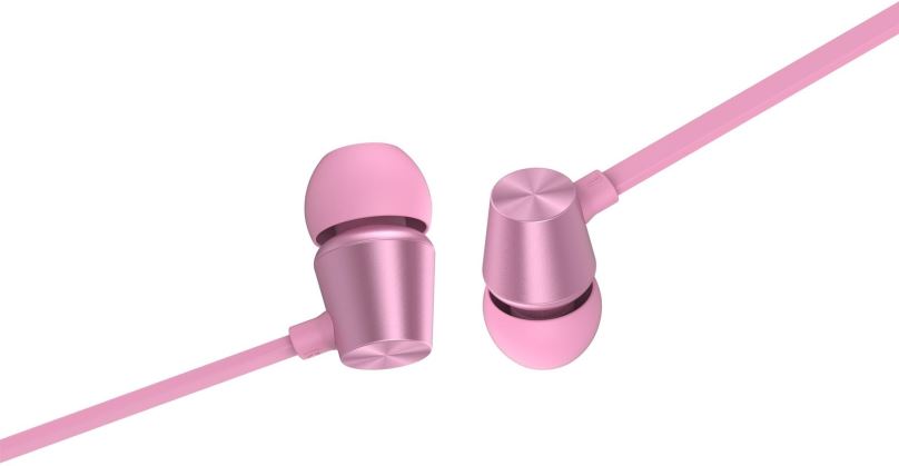 Sluchátka Swissten Earbuds Dynamic YS500 růžovo/zlatá