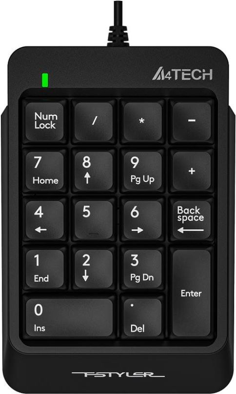 Numerická klávesnice A4tech FSTYLER FK13P, Černá