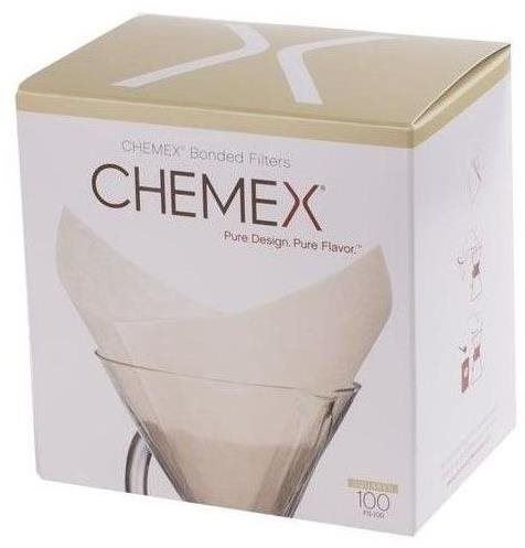 Filtr na kávu Chemex papírové filtry pro 6-10 šálků, čtvercové, 100ks