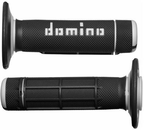 Gripy na motorku Domino gripy A020 offroad délka 118 mm, černo-šedé