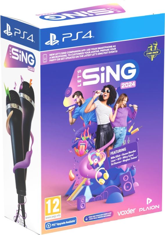 Hra na konzoli Lets Sing 2024 + 2 microphones - PS4