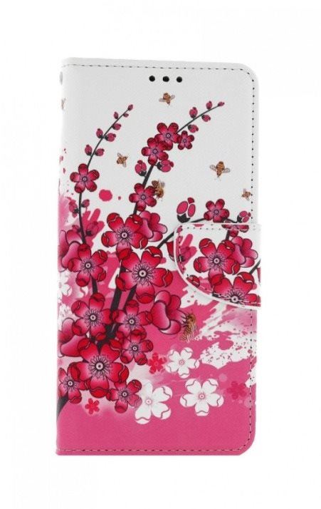 Pouzdro na mobil TopQ Samsung A32 5G knížkové Kytičky textil 56596