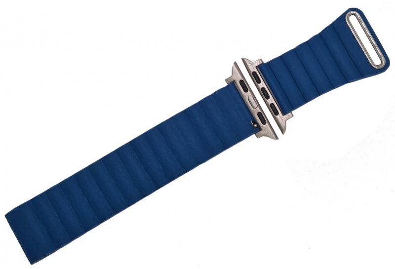 Řemínek Drakero Kožený Elegance pro Apple Watch 42mm / 44mm / 45mm / Ultra 49mm modrý