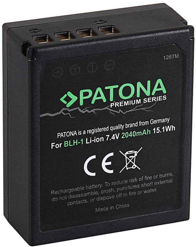 Baterie pro fotoaparát PATONA pro Olympus BLH-1 2040mAh Li-Ion Premium