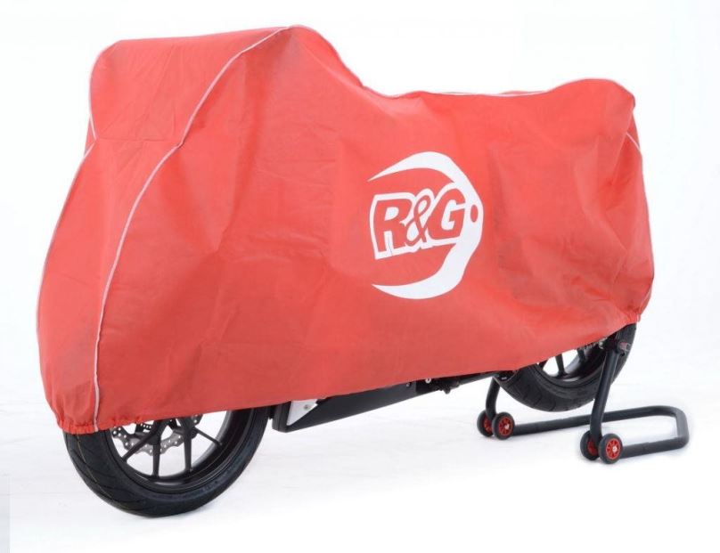 Plachta na motorku R&G Superbike/Street prodyšná vnitřní plachta červená/bílá