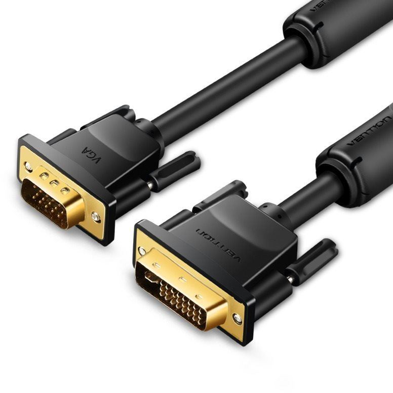 Video kabel Vention DVI (24+5) to VGA Cable 8m Black