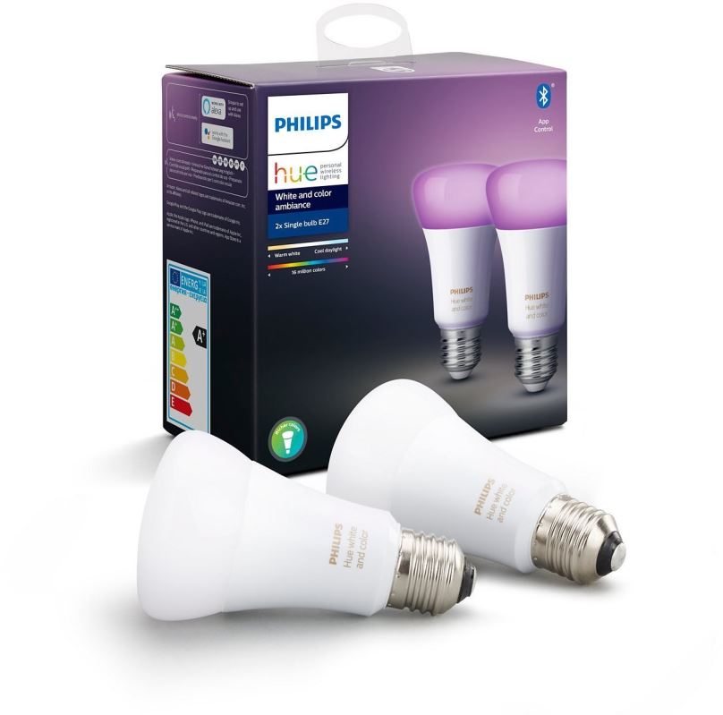 LED žárovka Philips Hue White and Color ambiance 6,5W E27 set 2ks