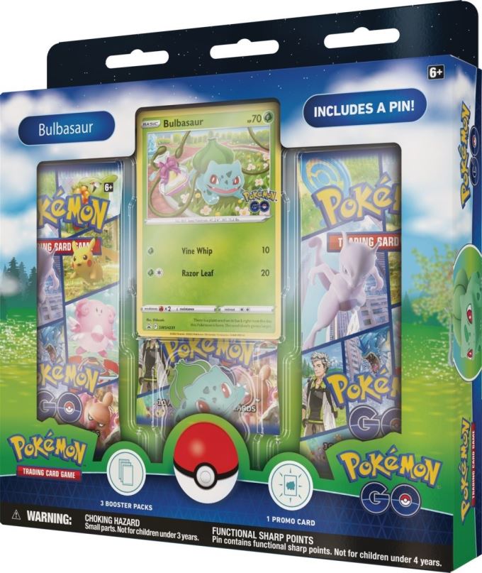 Pokémon karty Pokémon TCG: Pokémon GO - Pin Box - Bulbasaur