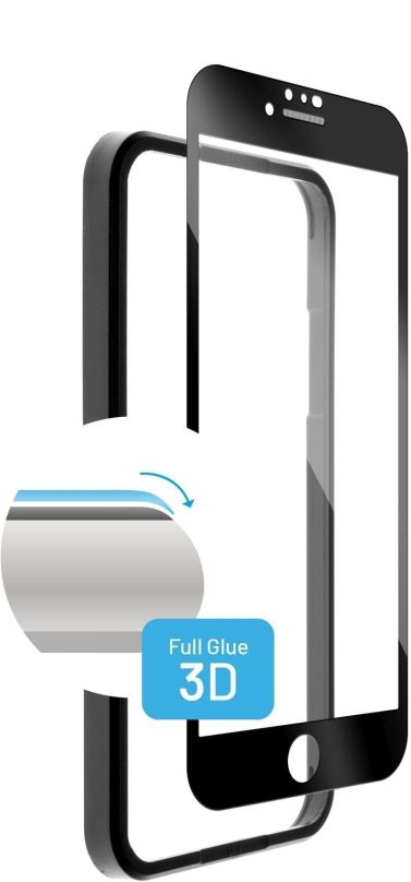 Ochranné sklo FIXED 3D FullGlue-Cover s aplikátorem pro Apple iPhone 7/8/SE (2020) černé