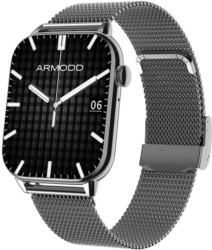 Chytré hodinky ARMODD Prime černá, kovový + silikonový řemínek