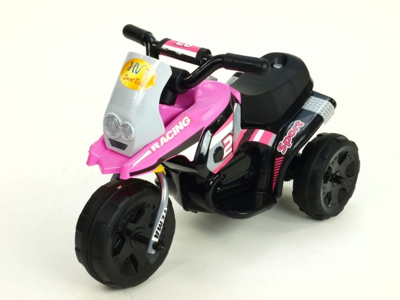 Elektrická motorka pro děti Racing sport, růžová
