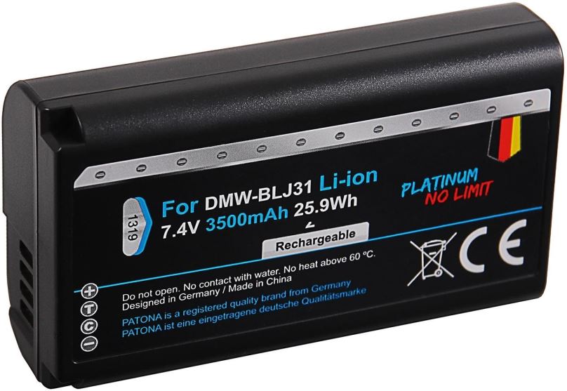 Baterie pro fotoaparát PATONA pro Panasonic DMW-BLJ31 3500mAh Li-Ion Platinum DC-S1